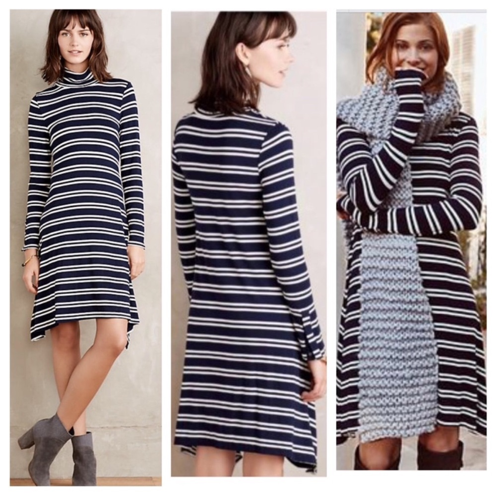 Anthropologie Turtleneck Swing Dress by Maeve